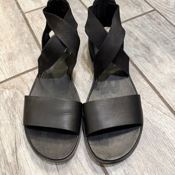 Sorel Women's Ella III Sandal in Black size 10 - Picture 7 of 10